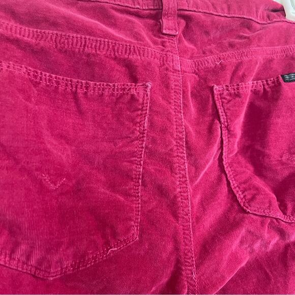 HUDSON Burgundy Berry Velvet Skinny Pants 26 Stretch Soft Holiday Midrise - Picture 4 of 6